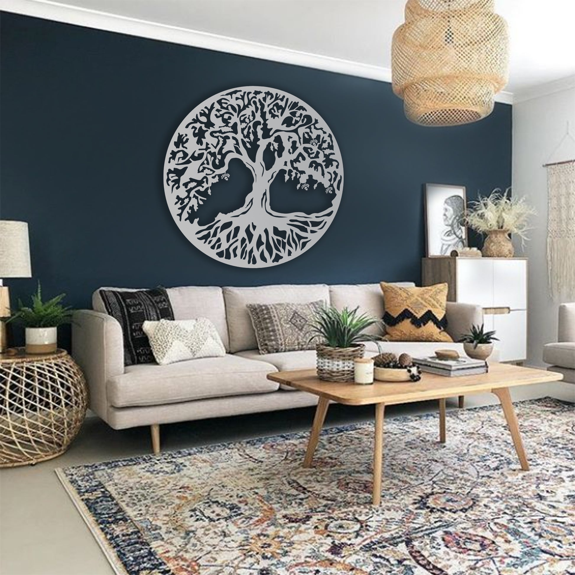 Tree of Life Round Wall Art Design - MADADHKWT