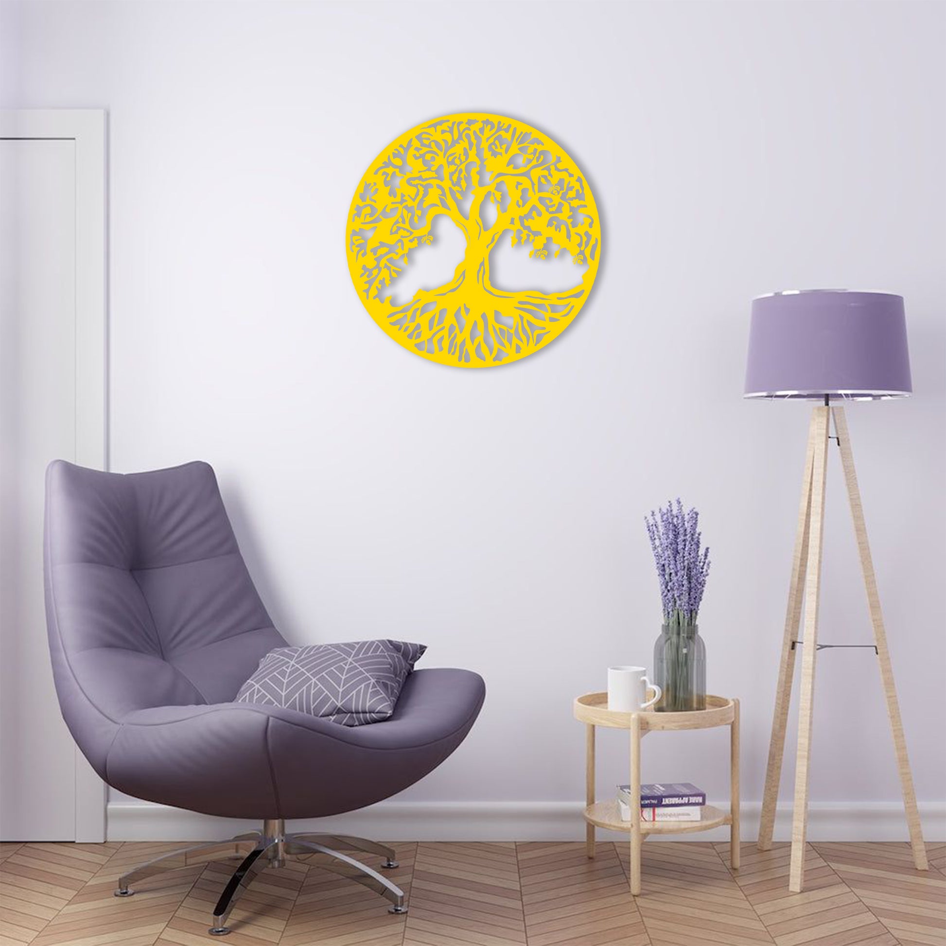 Tree of Life Round Wall Art Design - MADADHKWT