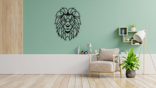 Lion Head Metal Wall Art Decoration: Elegance Fit for a King