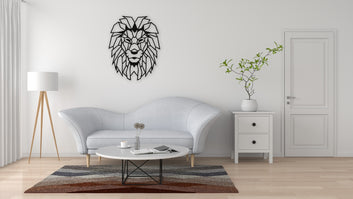 Lion Head Metal Wall Art Decoration: Elegance Fit for a King