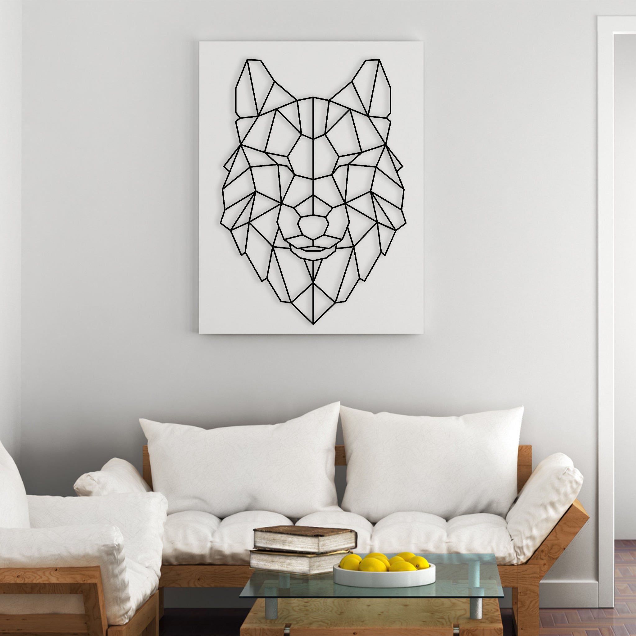 Geometric Wolf Face - MADADHKWT