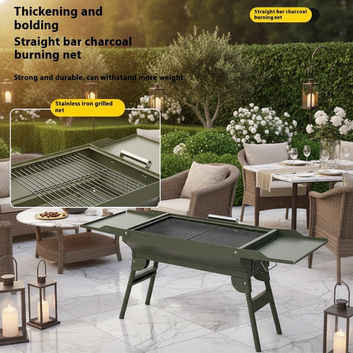 Installation-free Integrated Portable Barbecue Grill
