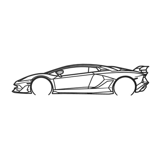 Lamborghini Aventador Metal Wall Art - Luxury Automotive Decor for Enthusiasts