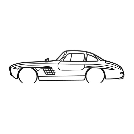 Mercedes 300SL Metal Wall Art - Timeless Automotive Decor for Enthusiasts