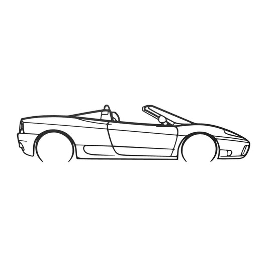 Ferrari 360 Spyder Metal Wall Art - Premium Madadh Car Decor for Enthusiasts